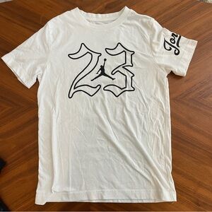 Jordan White and Black Short Sleeve Tee